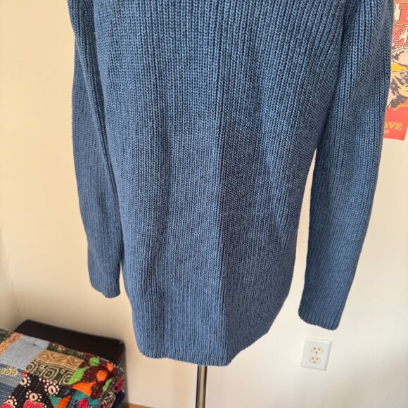 L.L.Bean Knitted Dark Blue Zippered Sweater - Picture 11 of 13
